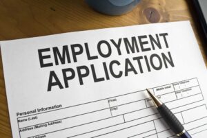 An employment application